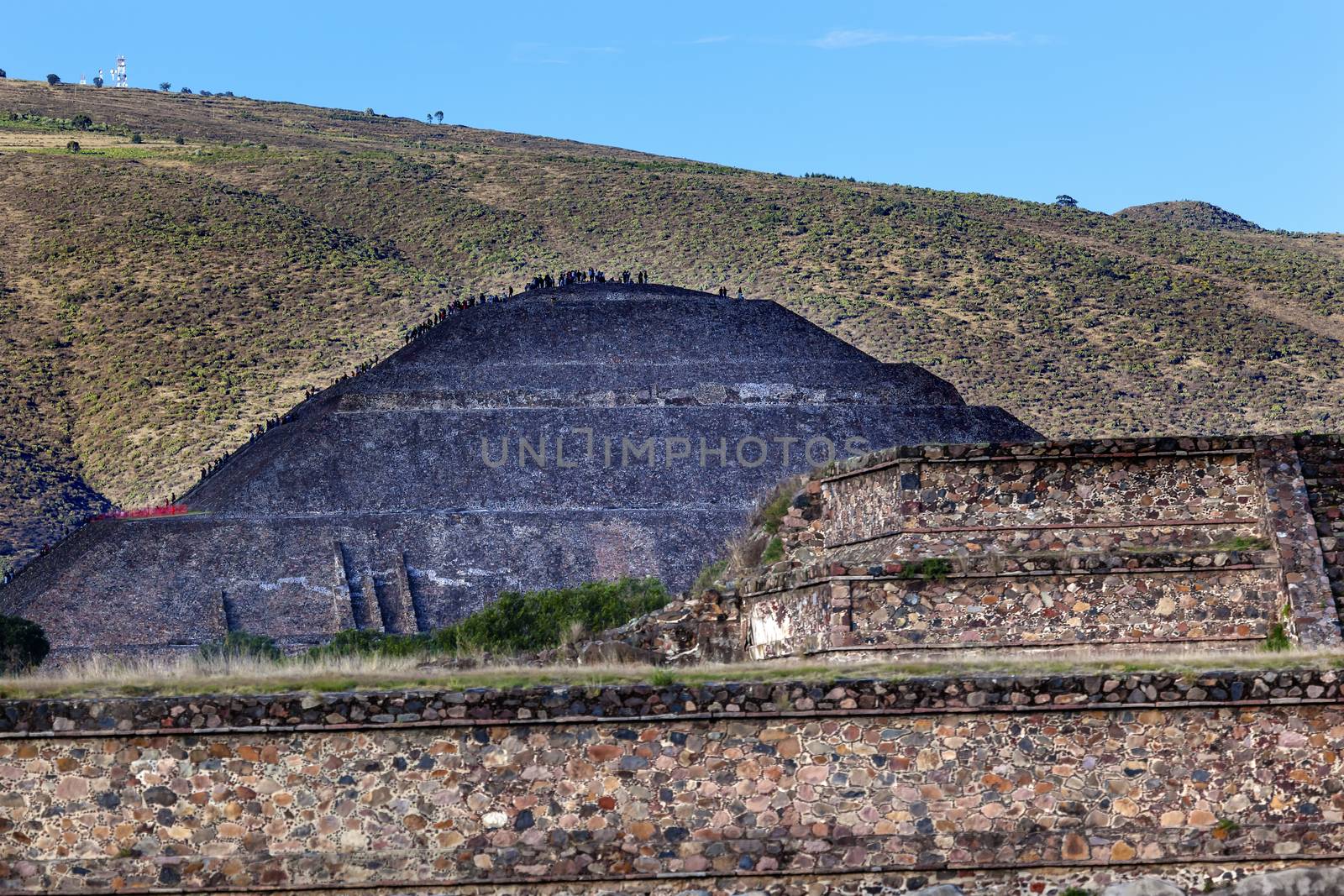 Temple of Sun Climbing Pyramid Teotihuacan Mexico City Mexico by bill_perry