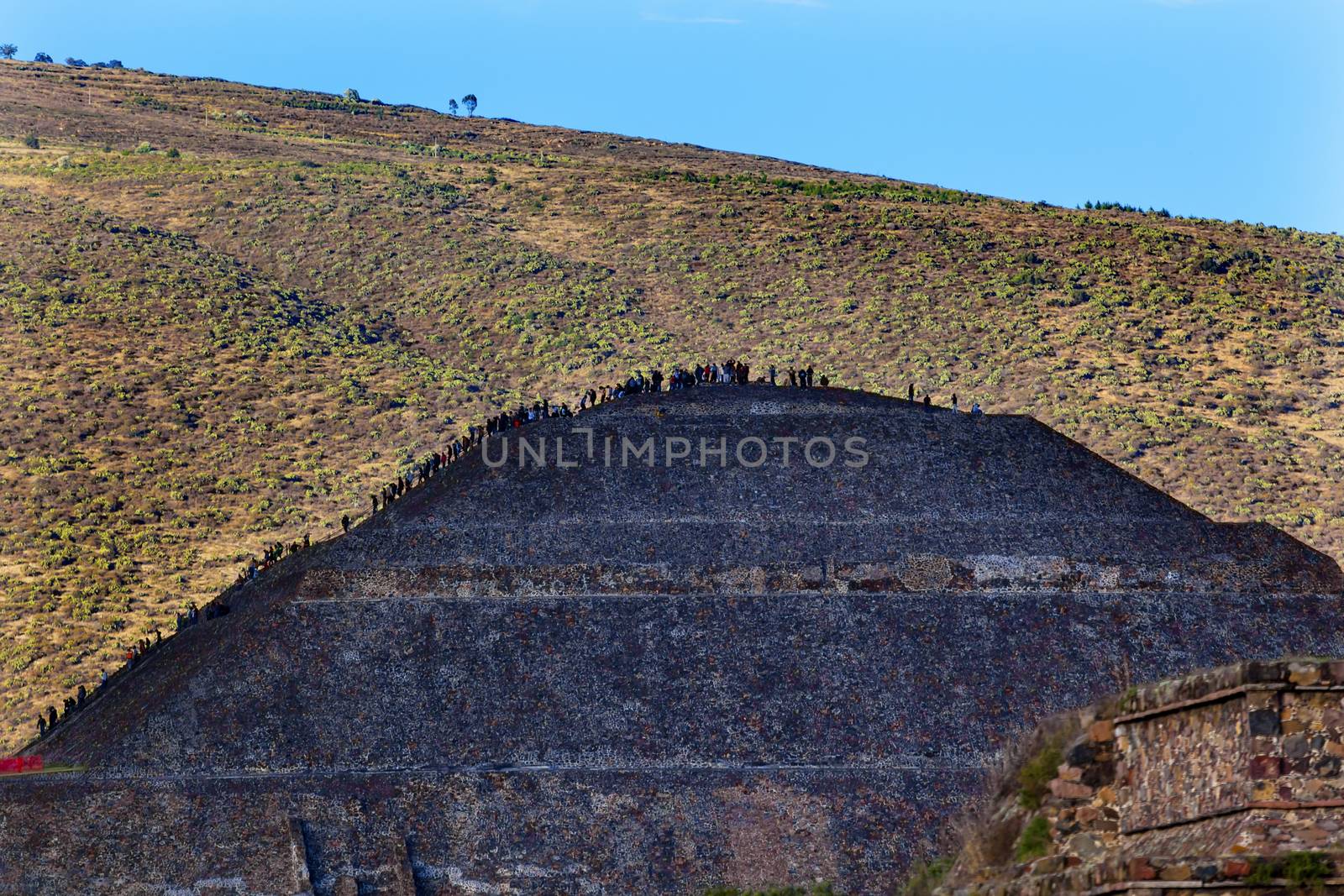 Temple of Sun Climbing Pyramid Teotihuacan Mexico City Mexico by bill_perry