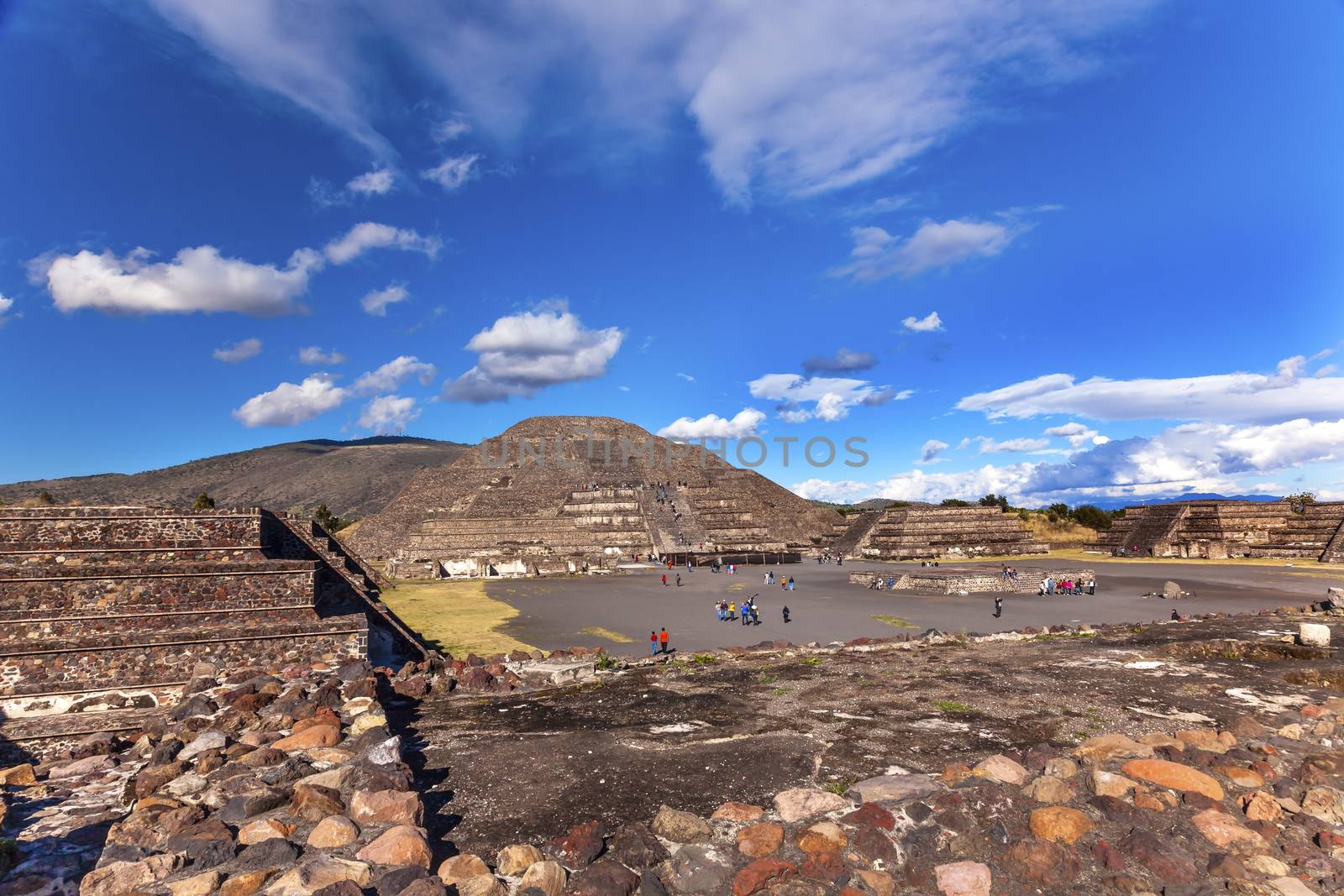 Avenue of Dead Temple of Moon Pyramid Teotihuacan Mexico City Mexico