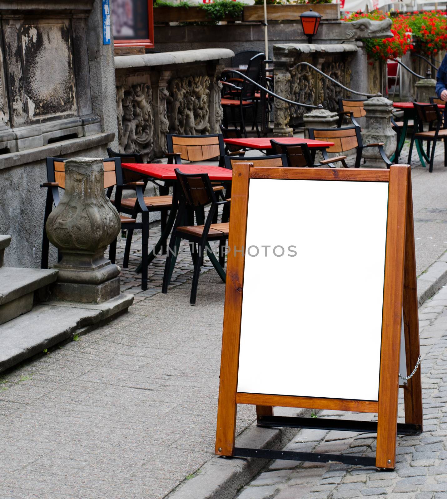 empty menu board with clipping path by sarkao