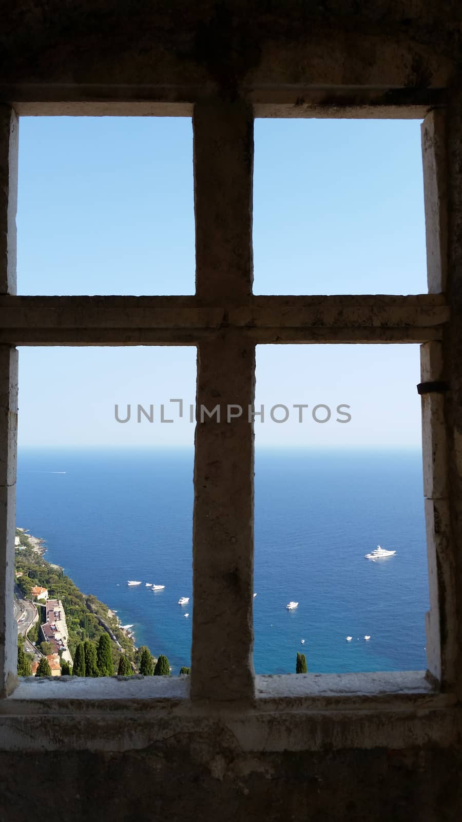 Window with views over the Mediterranean