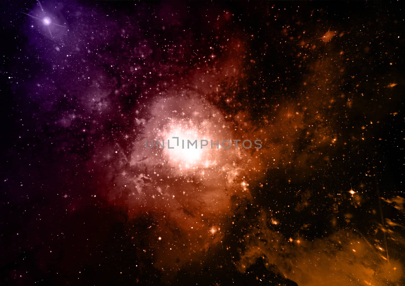 Far being shone nebula and star field against space. "Elements of this image furnished by NASA".