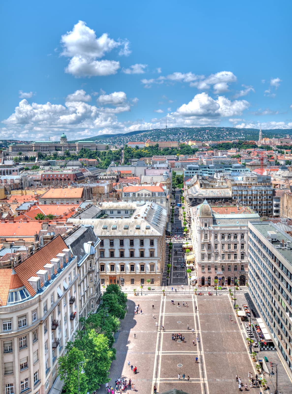 View from St. Stephan basilica, Budapest Hungary