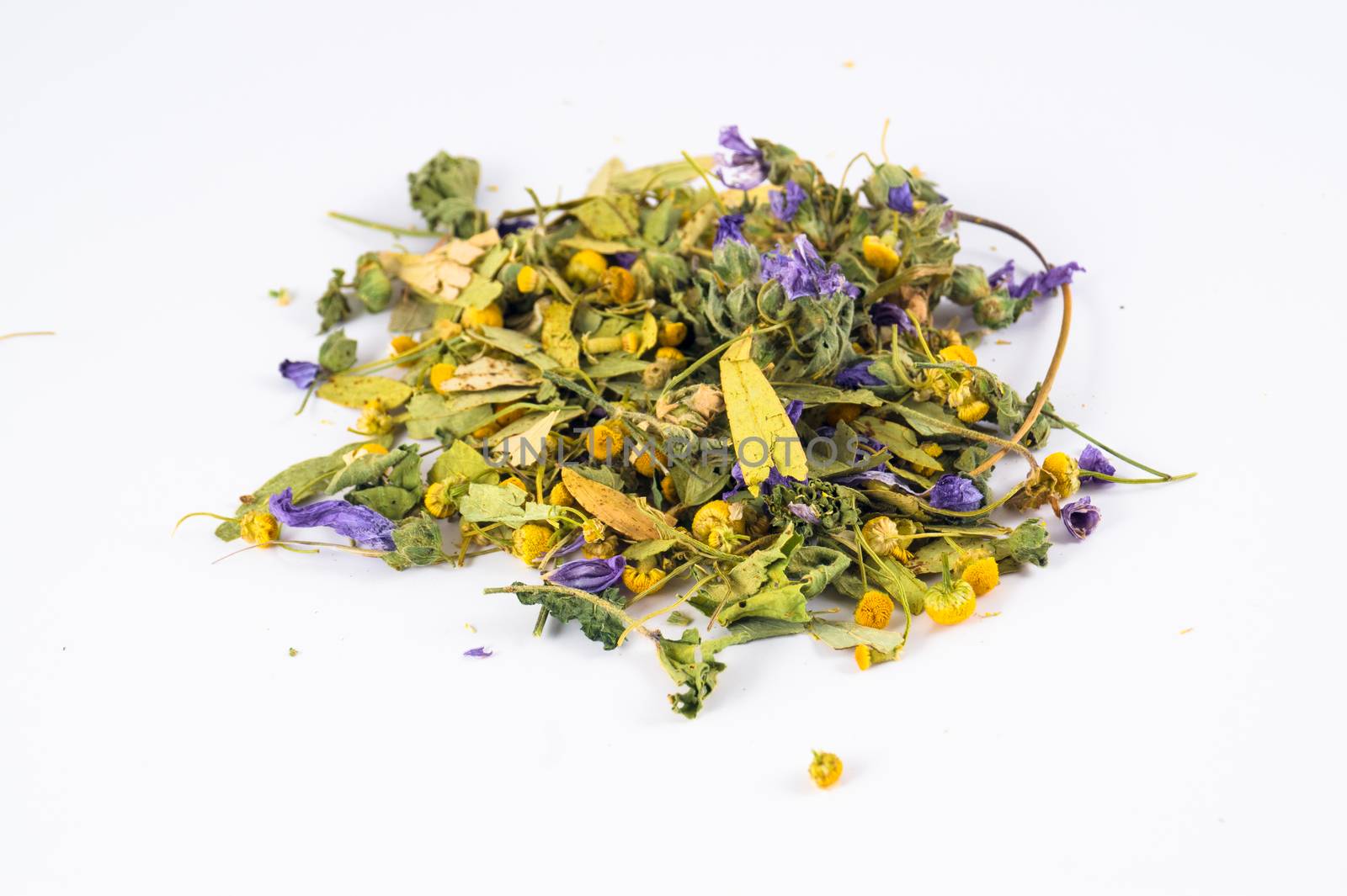 Herb mix in white background