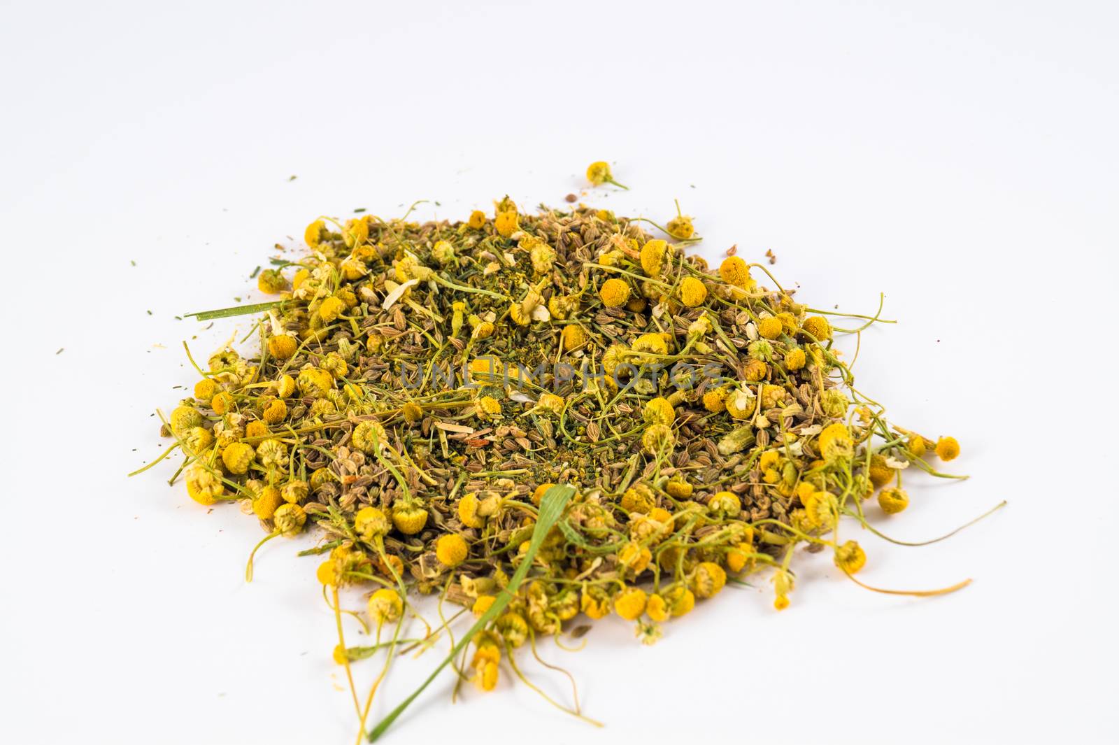 Herb mix in white background