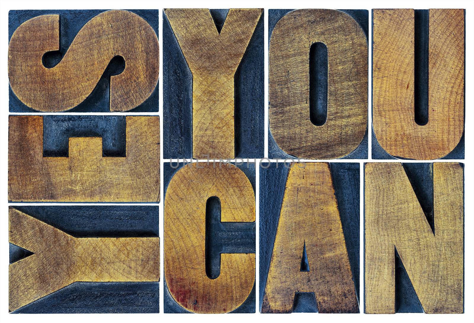 yes you can motivation phrase in wood type by PixelsAway
