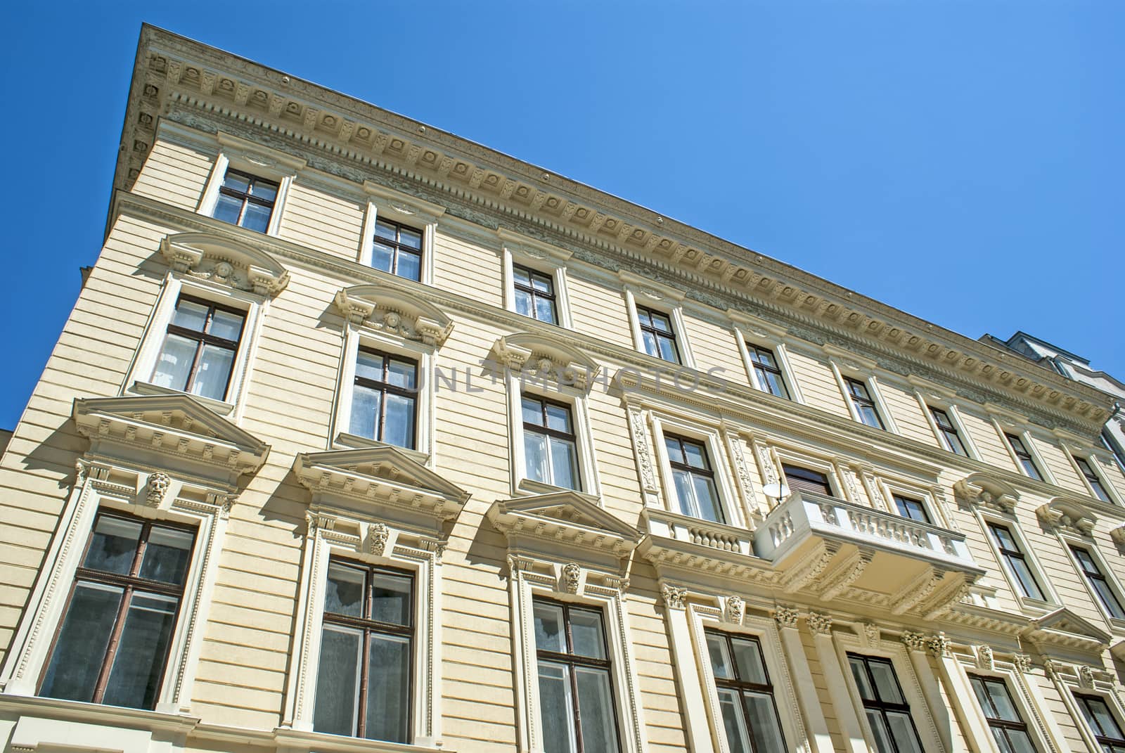 Details of old traditional building in Budapest city, Hungary