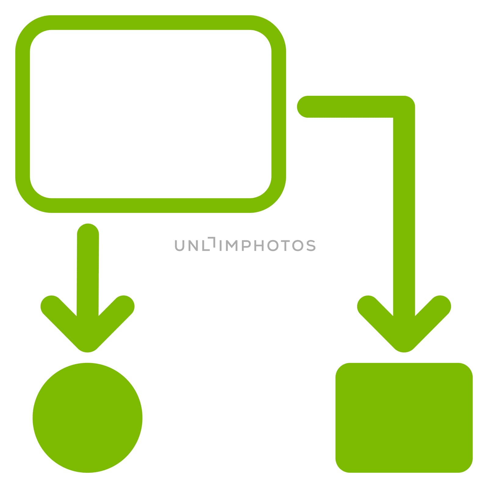 Scheme icon from Commerce Set. Glyph style: flat symbol, eco green color, rounded angles, white background.