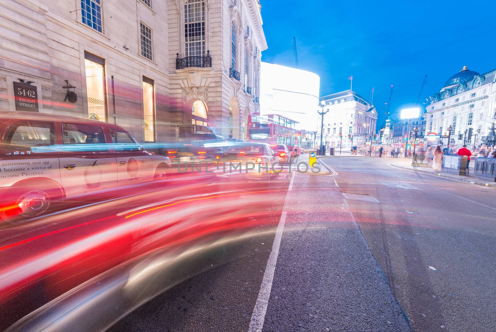 LONDON - JUNE 16, 2015: Traffic in Piccadilly Circus area. Picca by jovannig