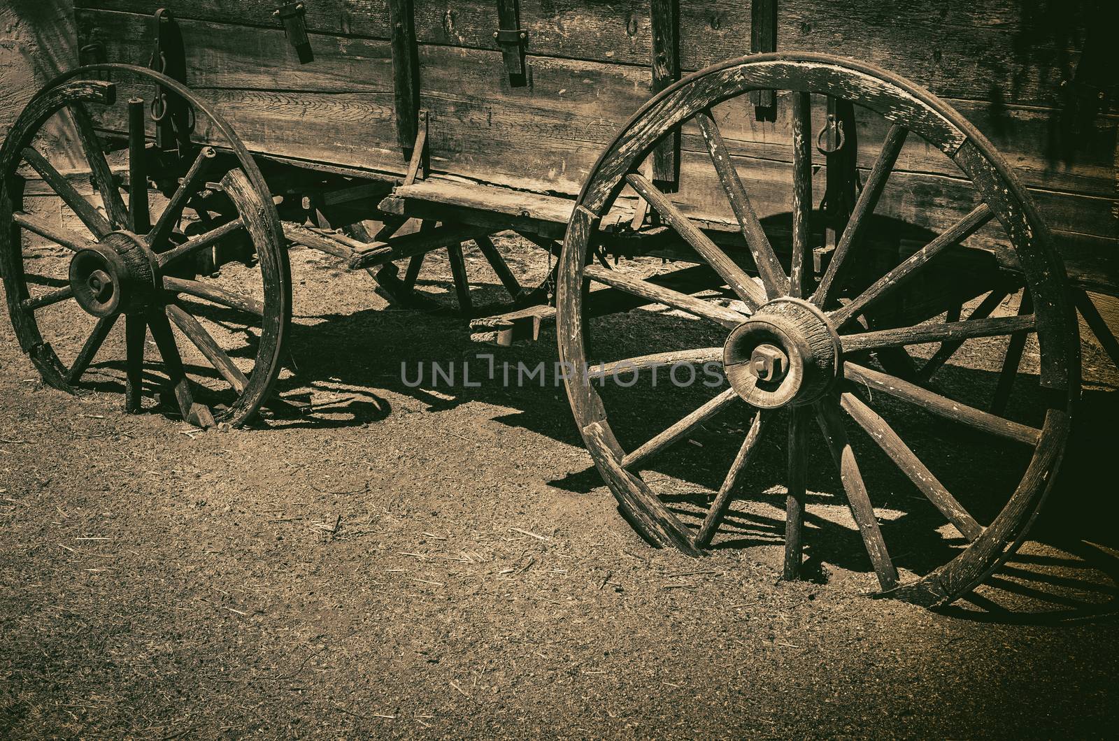 Wild west wagon wheel Cowboy Town by Paulmatthewphoto