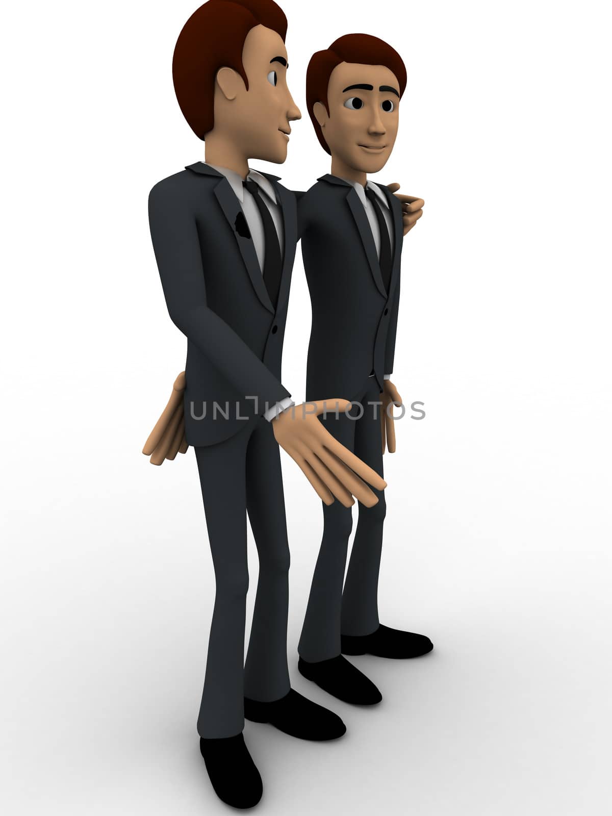 3d man with his friend and partner concept by touchmenithin@gmail.com