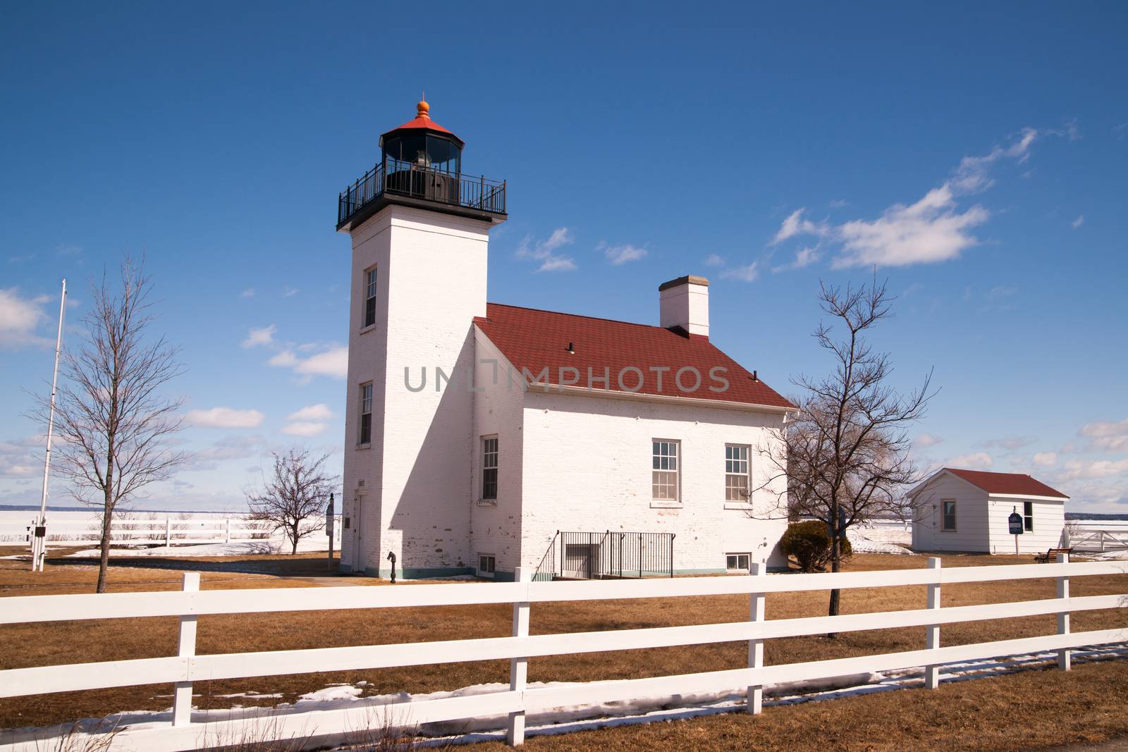 Sand Point Lighthouse Nautical Beacon Escanaba Lake Michigan by ChrisBoswell