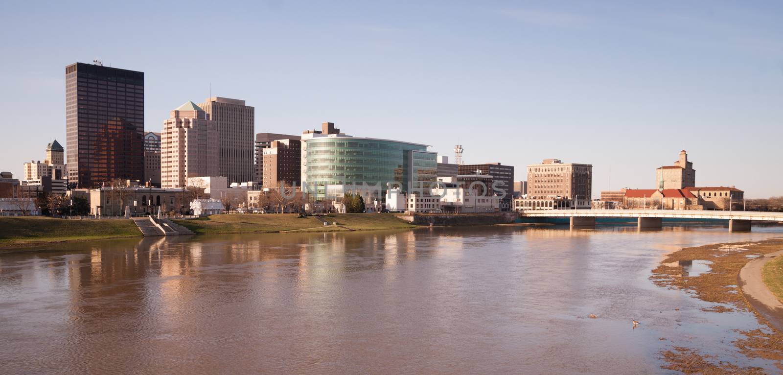 Dayton Ohio Downtown City Skyline Great Miami River by ChrisBoswell