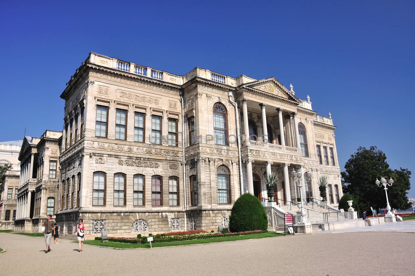 Dolmabahce Palace in Istanbul, Turkey, in old Ottoman style