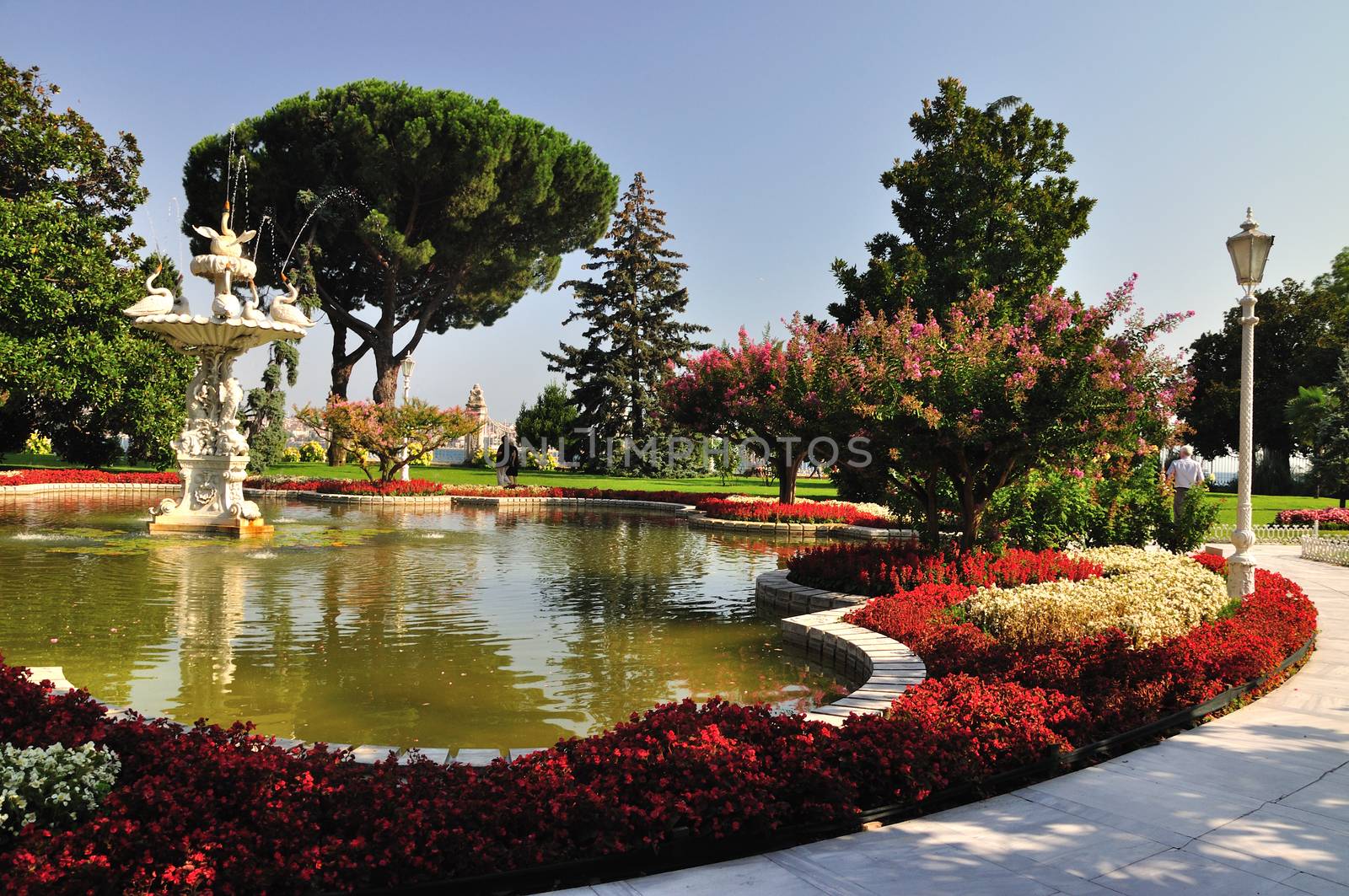 Gardens of Dolmabahce Palace in Istanbul, Turkey by vyskoczilova