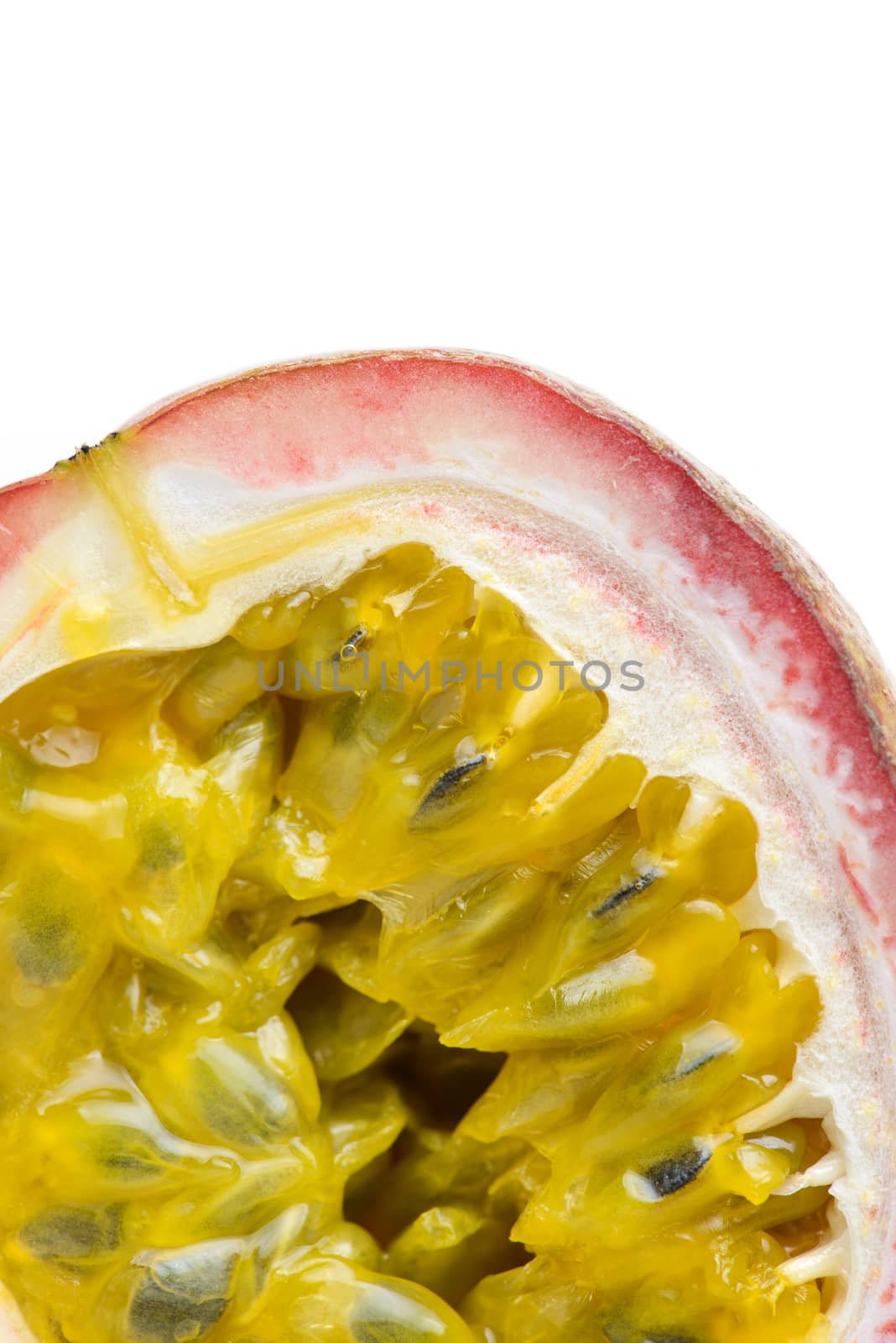 passion fruit on white background