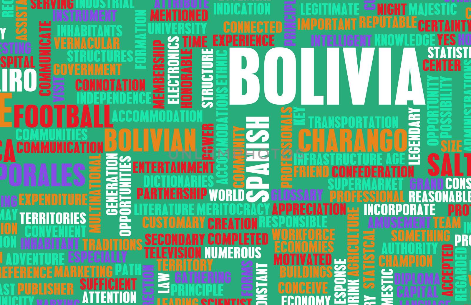 Bolivia as a Country Abstract Art Concept