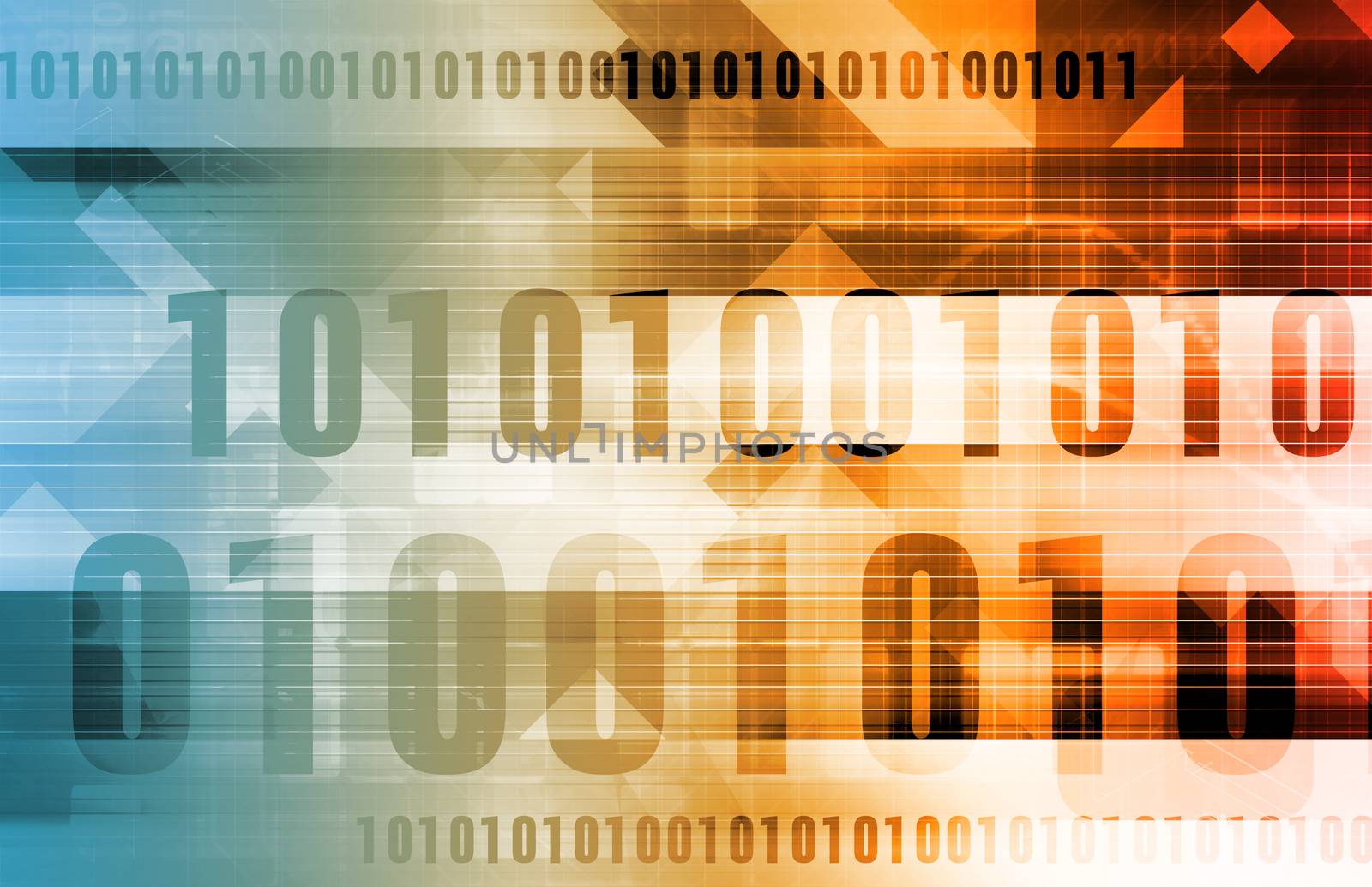 Internet Concept with Multiple Data Channels Art