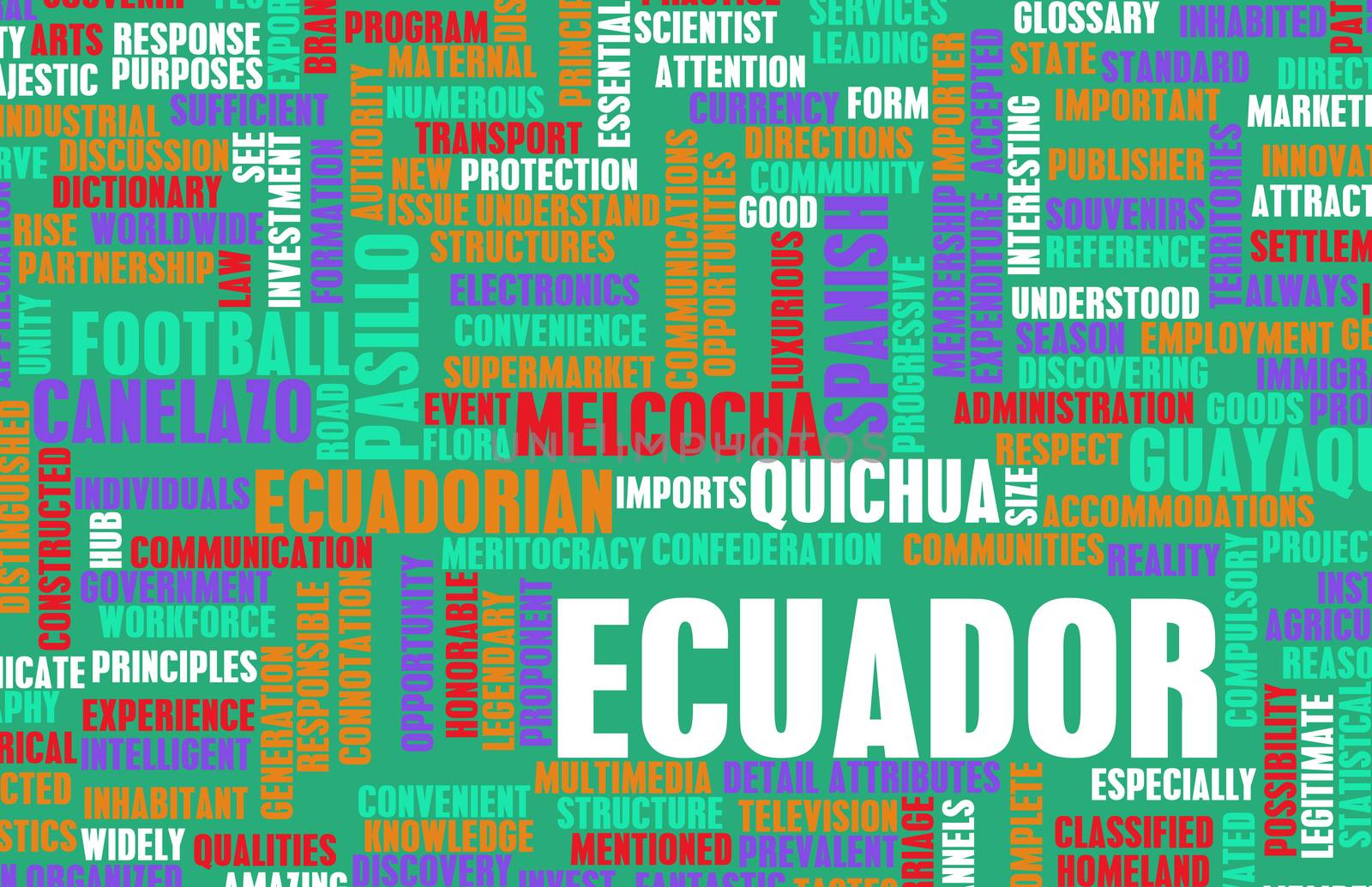 Ecuador as a Country Abstract Art Concept