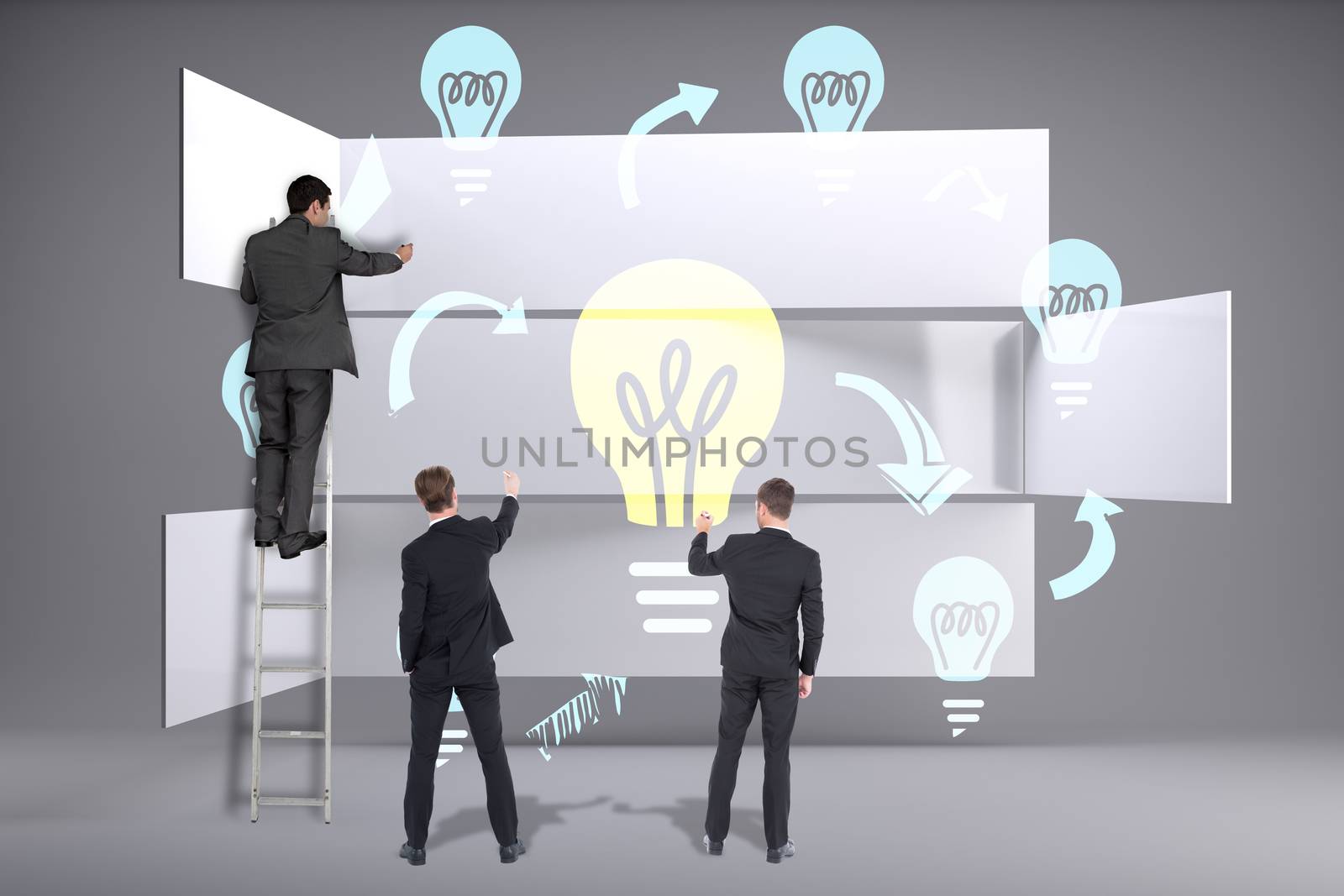 Composite image of business team writing by Wavebreakmedia