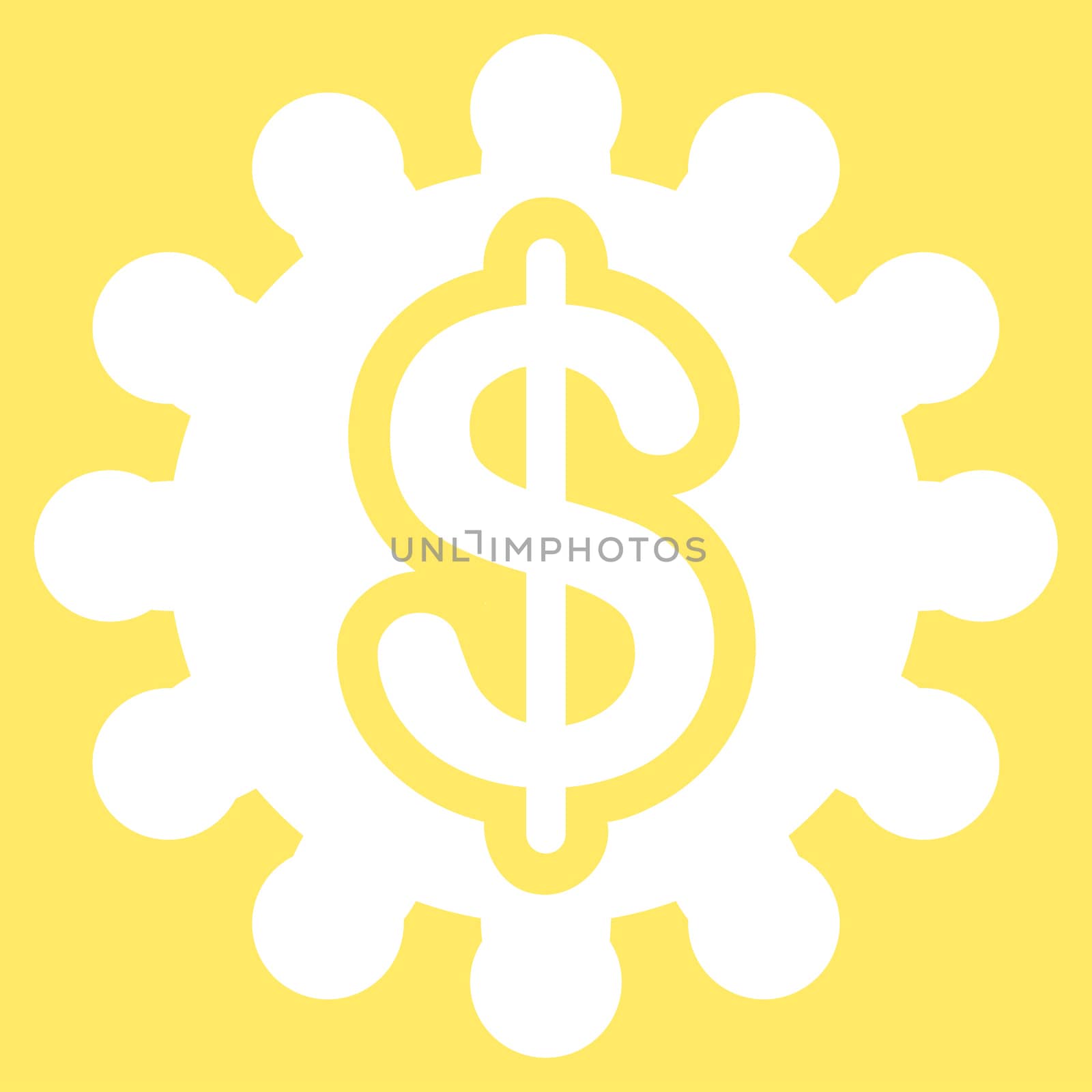 Payment options icon from Business Bicolor Set. Glyph style is flat symbol, white color, rounded angles, yellow background.