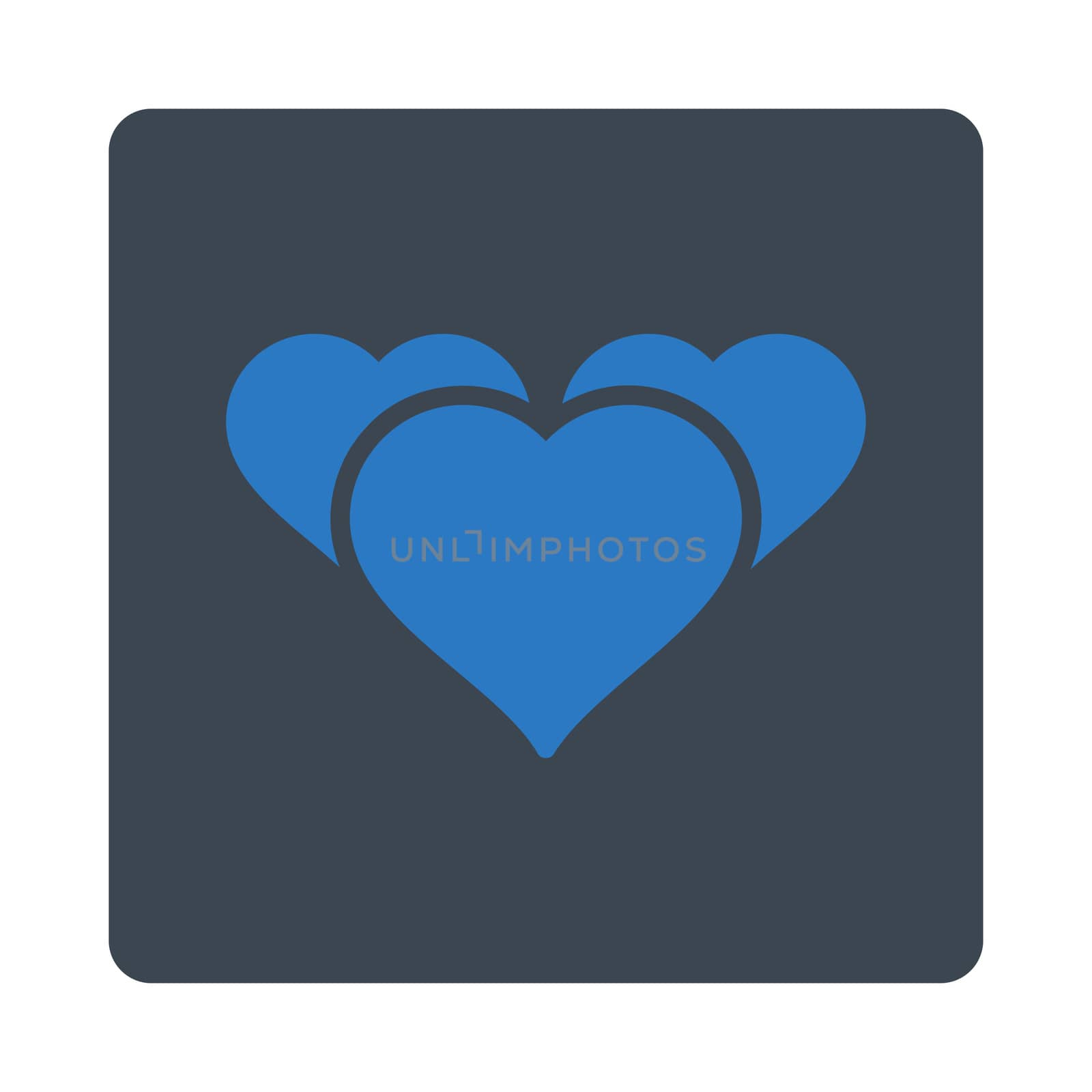 Favourites icon from Award Buttons OverColor Set. Icon style is smooth blue colors, flat rounded square button, white background.