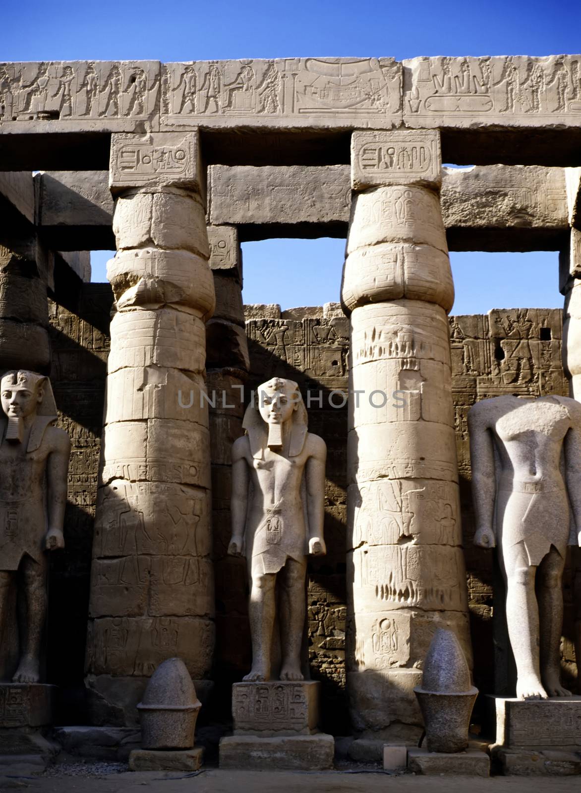 Ramses II courtyard in Luxor