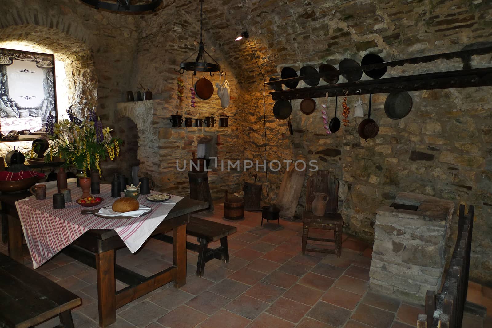 Interior of a Medieval Castle Spis in Slovakia