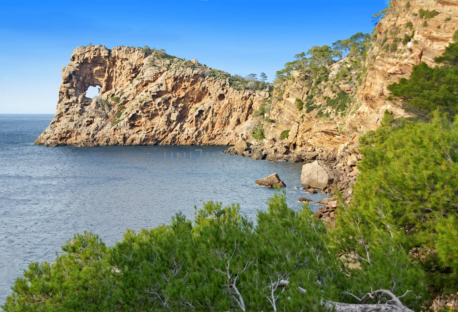 Na Foradada Cape in the coast of Majorca (Balearic Islands - Spain)
