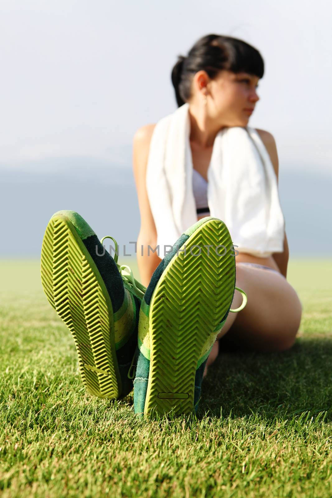 green sole of shoes by ssuaphoto