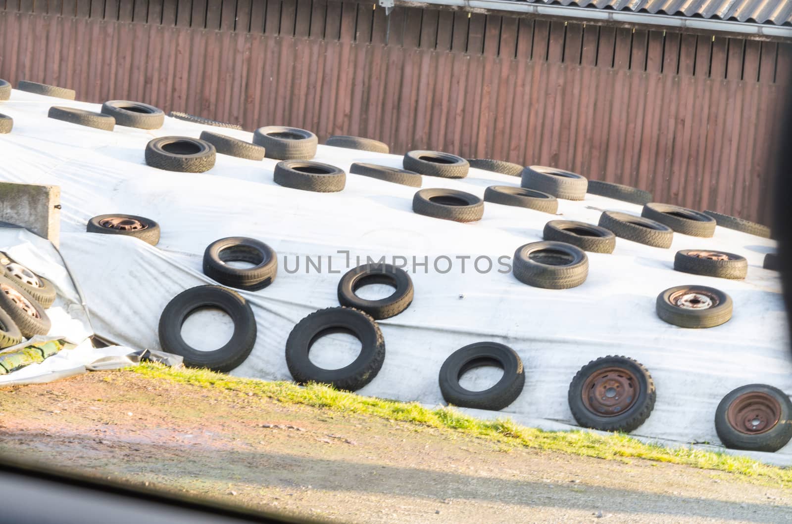 Silage silo. Storing animal feedstuffs.