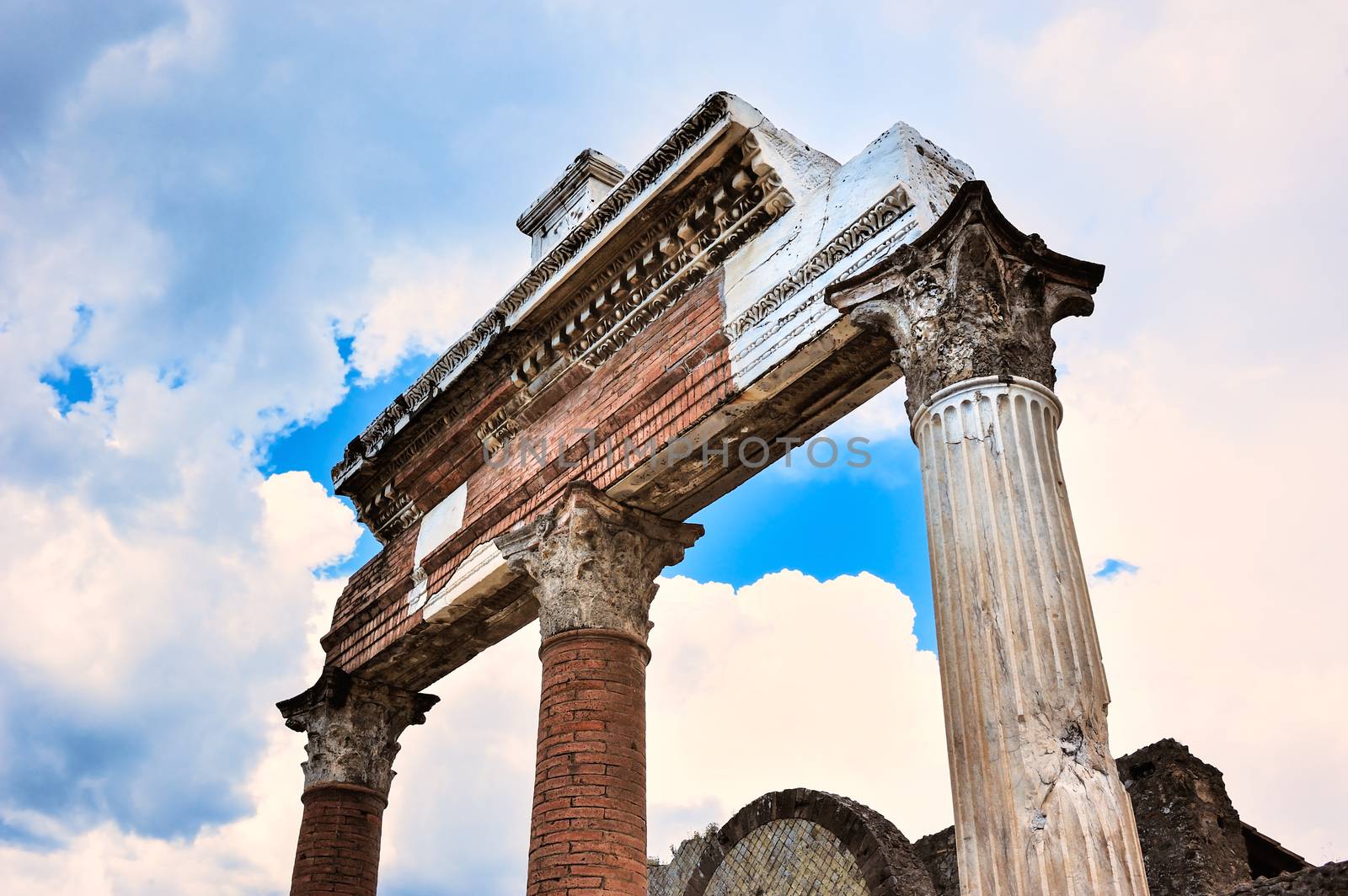 Ruins of the portico in the Forum, Rome