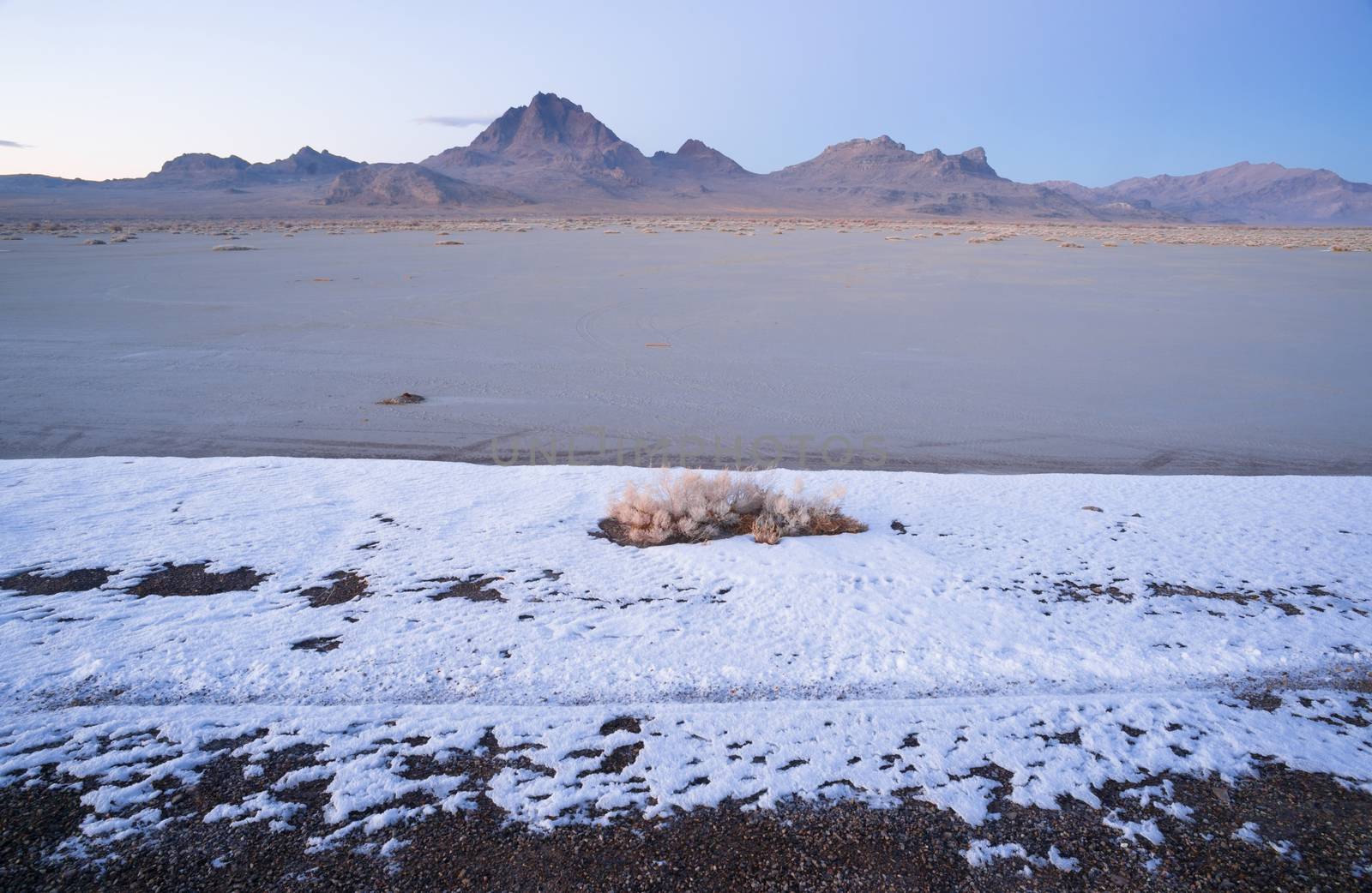 Fresh Snow Bonneville Salt Flats Utah Silver Island Mountains by ChrisBoswell