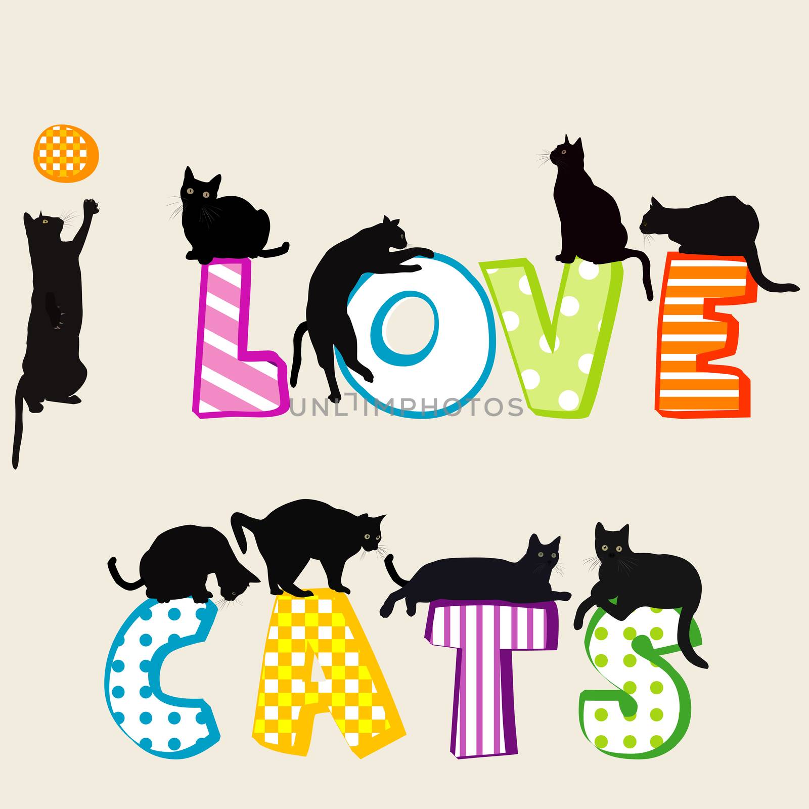 I love card card with cats silhouettes by hibrida13
