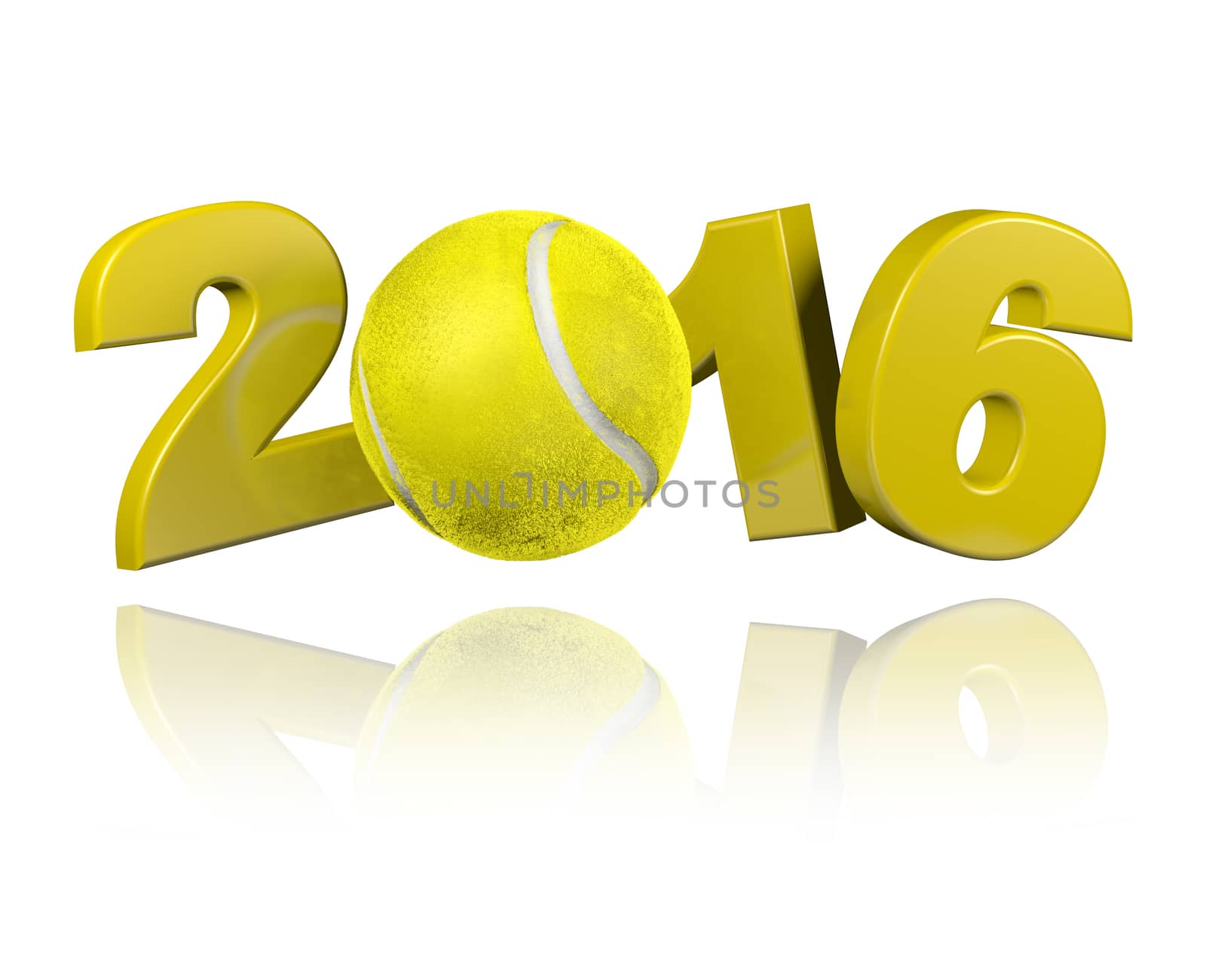 Tennis 2016 design with a White Background