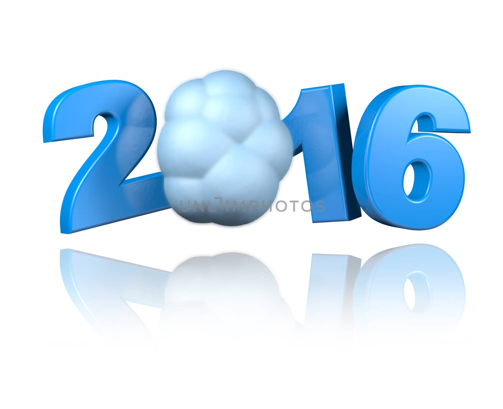 Cloud 2016 design with a White Background