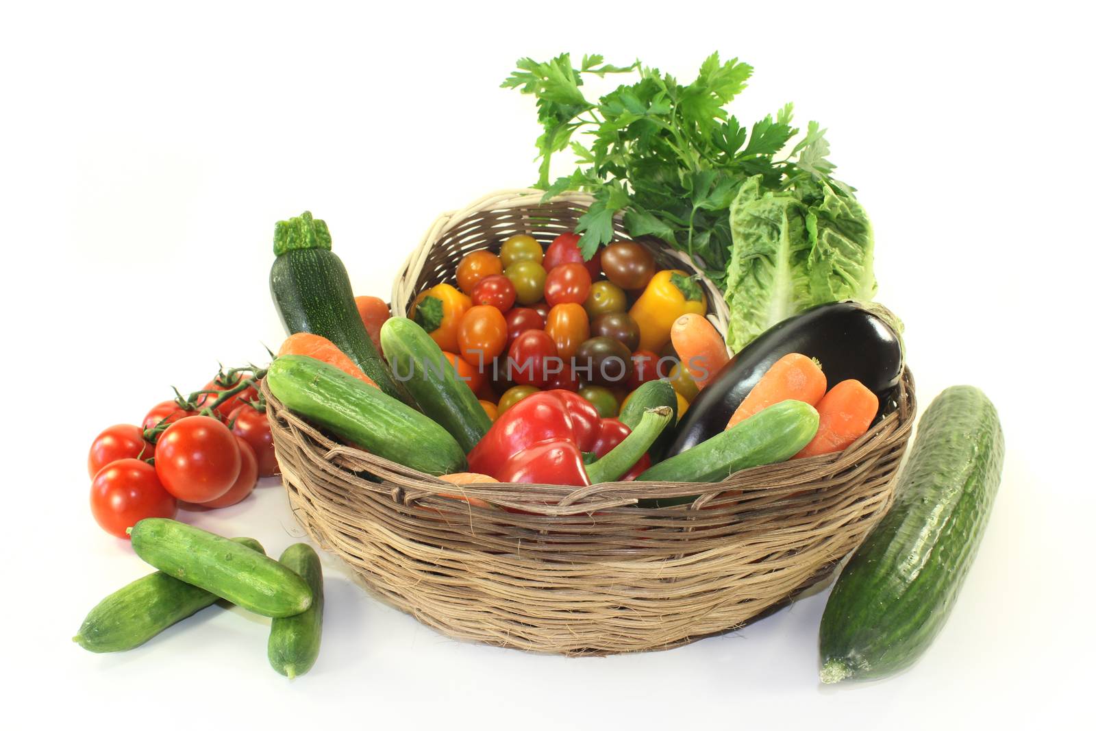 different types of vegetables in a basket