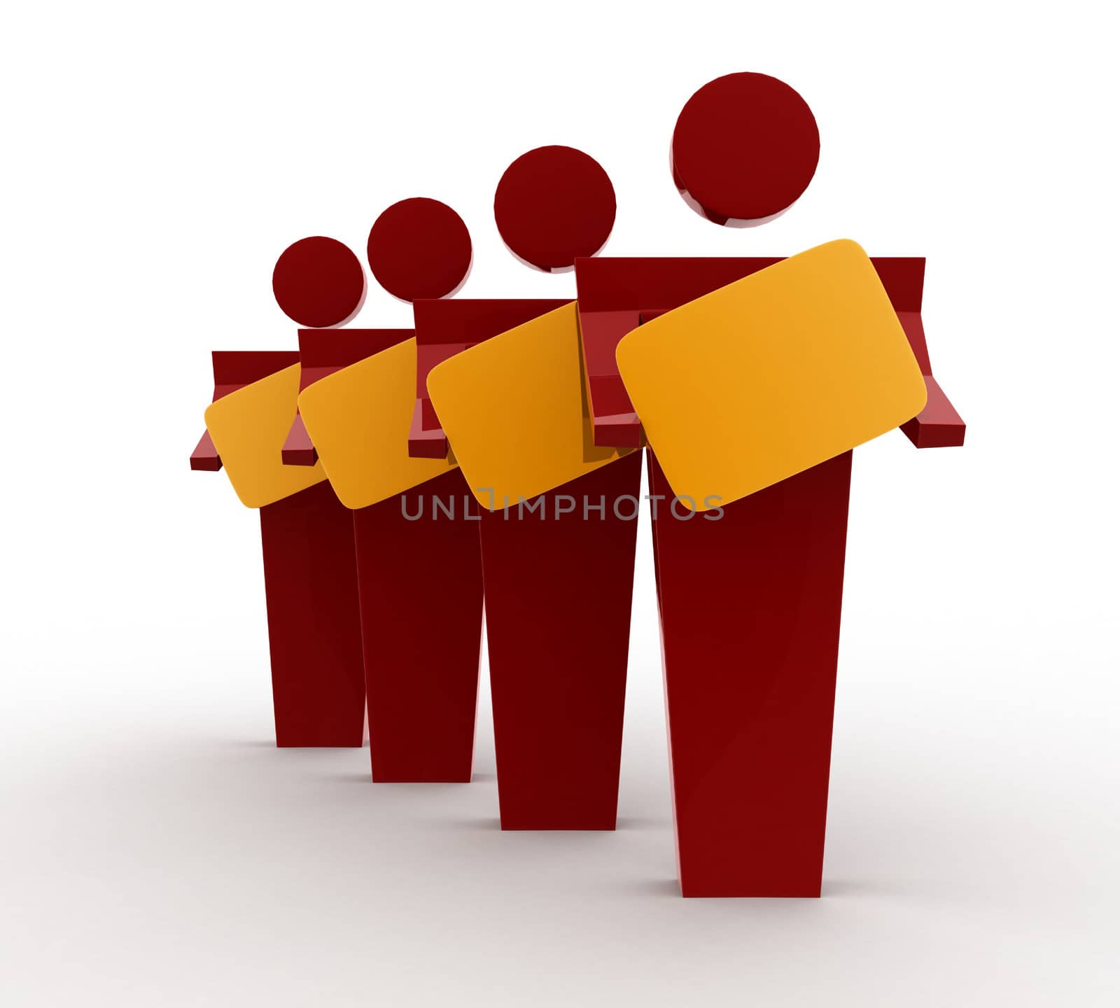 3d man with file folder in hand and standing in queue concept by touchmenithin@gmail.com
