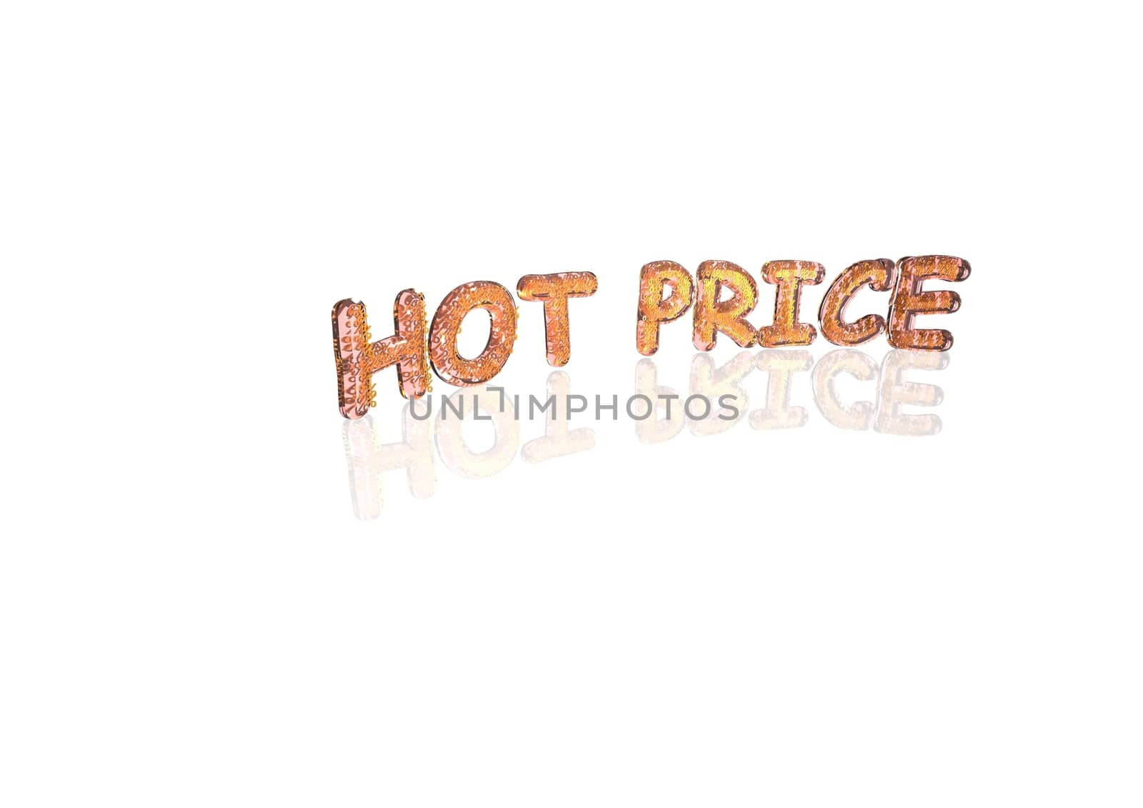 Word Hot price made from many percentage symbols.