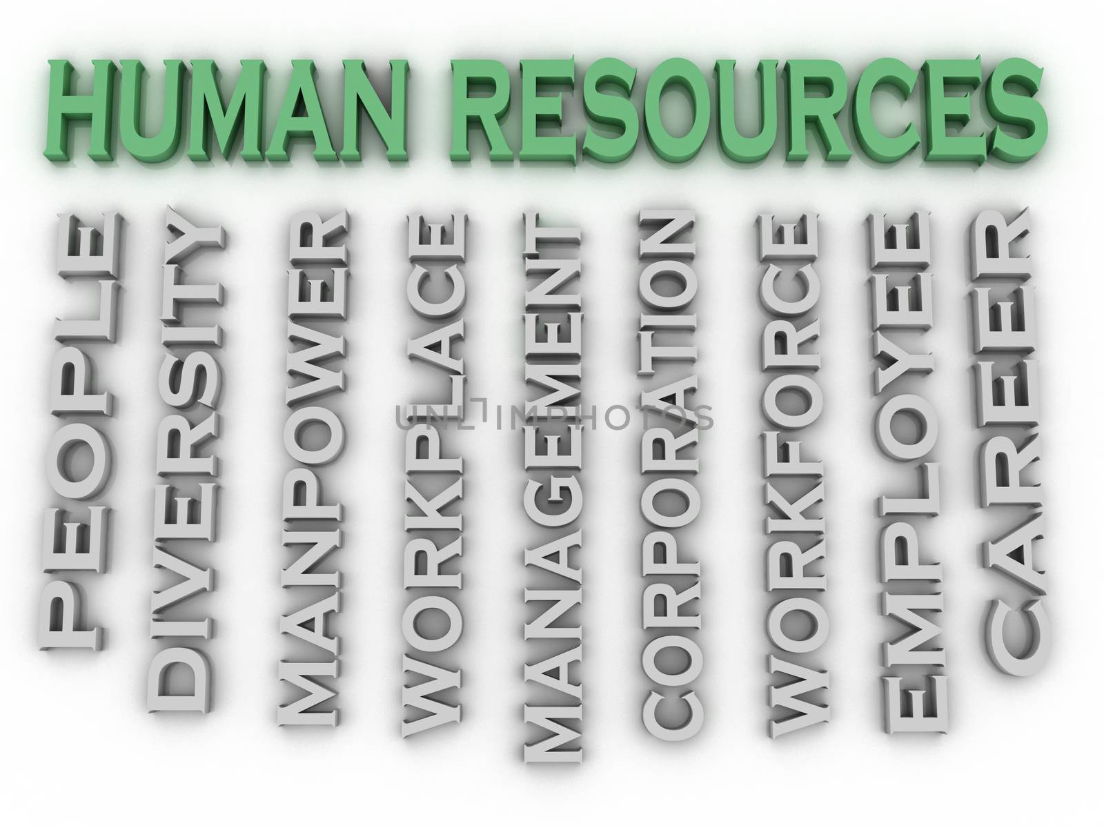 3d image Human resources issues concept word cloud background by dacasdo
