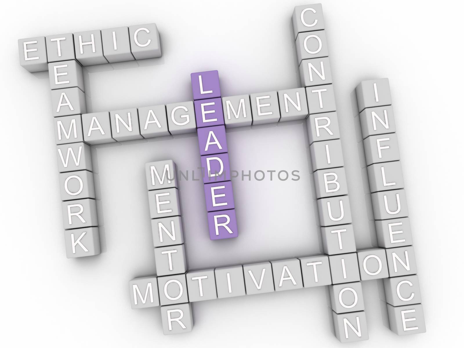 3d image Leader issues concept word cloud background by dacasdo