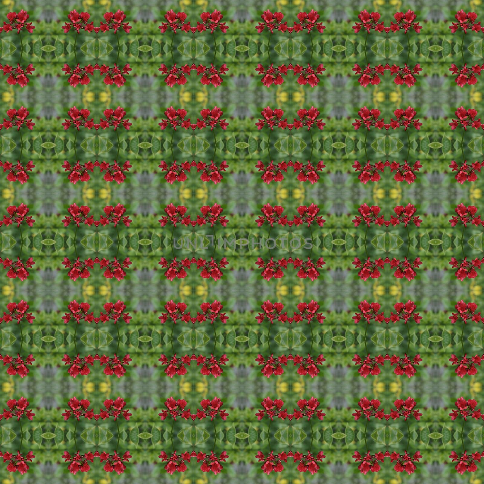 Small flowers with a bouquet of red flowers in full bloom seamless use as pattern and wallpaper.