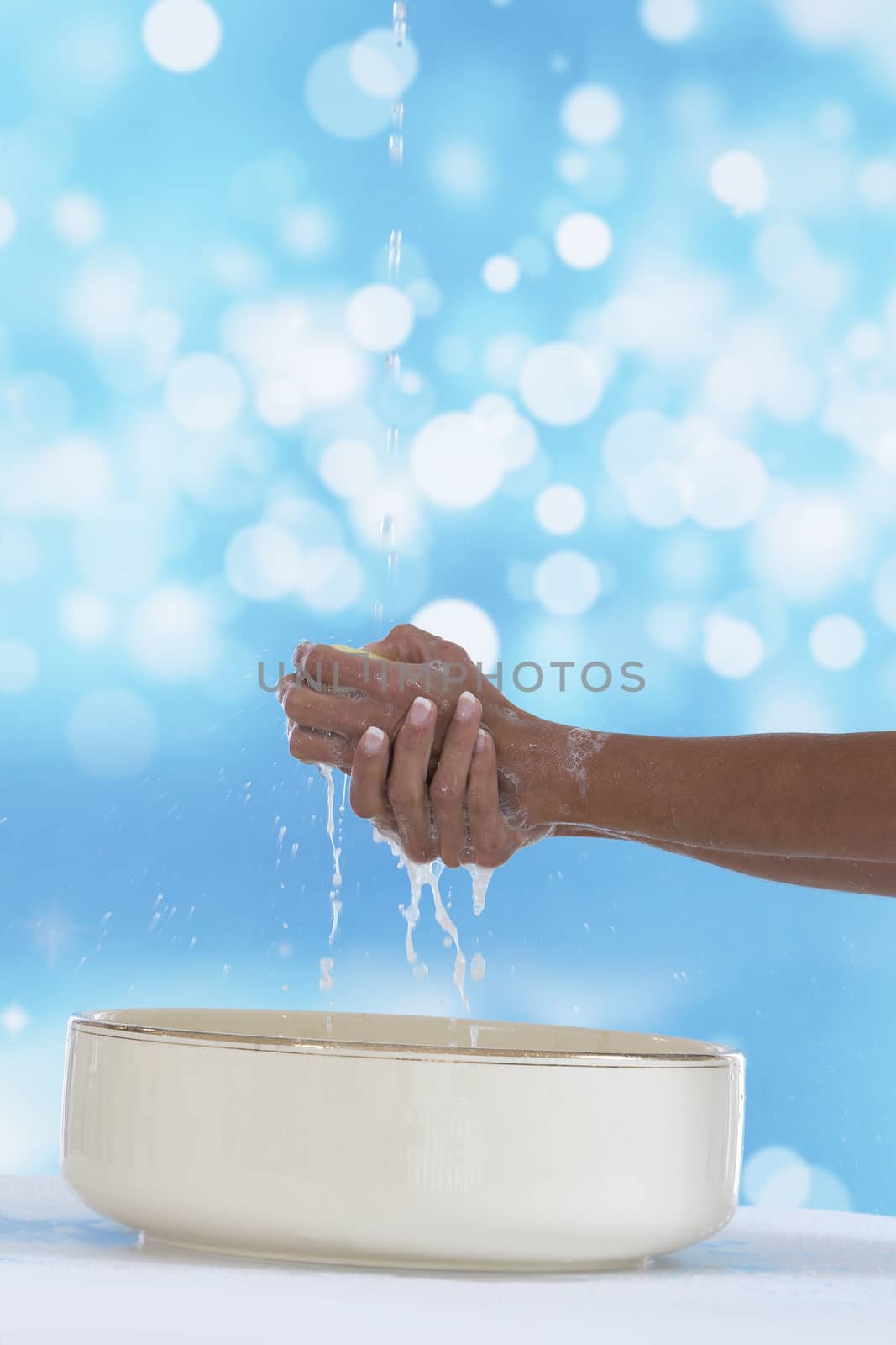 Hand washing isolated