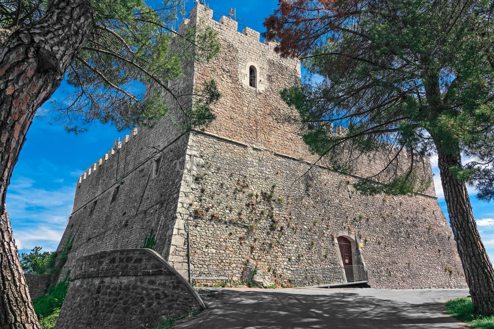 perspective of castle Monforte in Campobasso