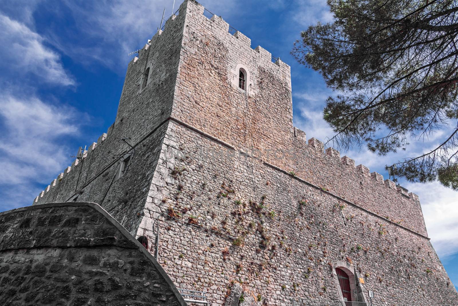 perspective of castle Monforte in Campobasso