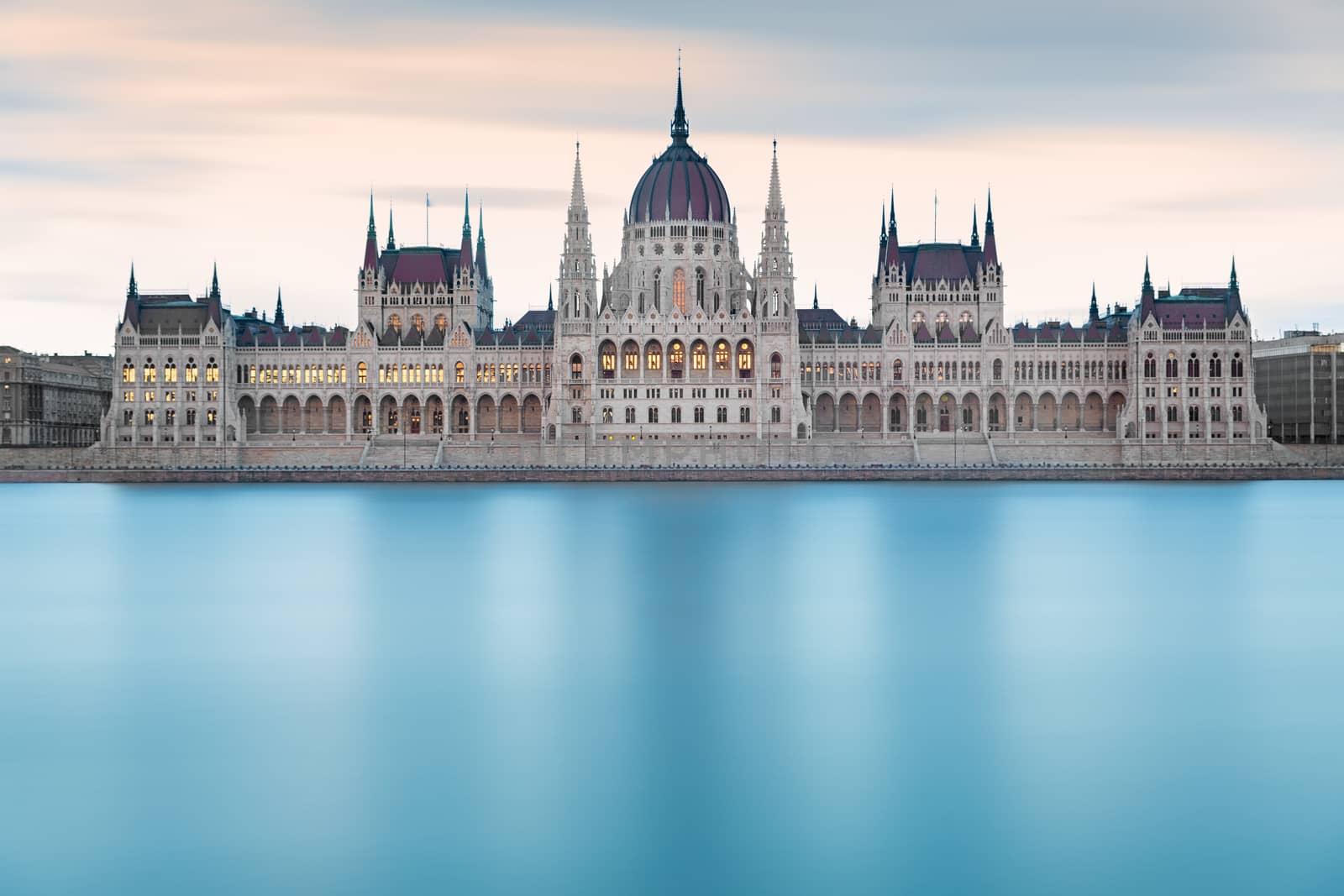 Hungarian Parliament Building before dawn, Budapest by fisfra