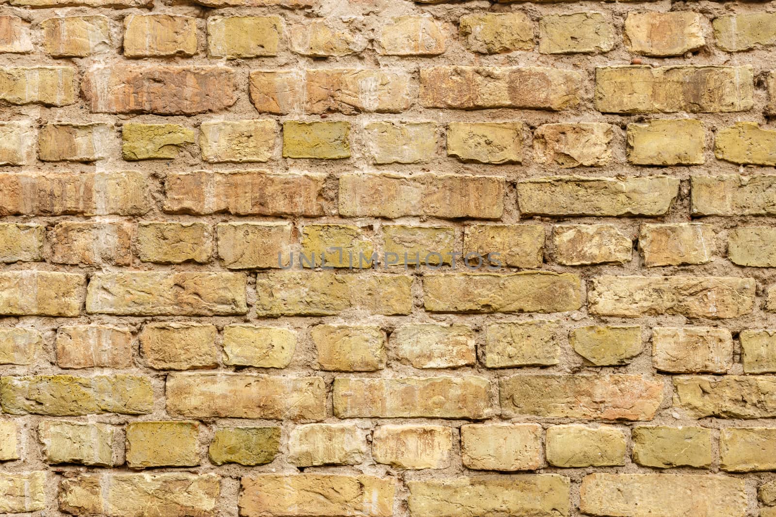 ancient old  brick wall fragment background, texture.