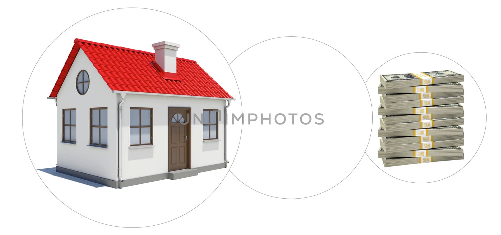 House with empty circle by cherezoff