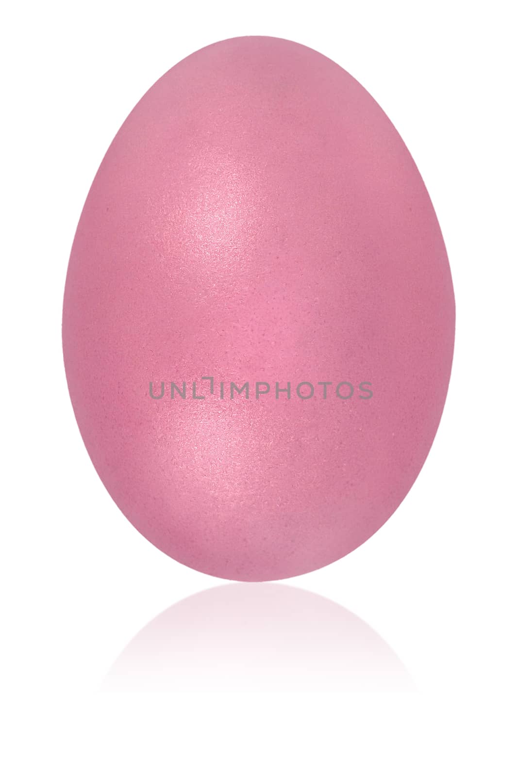 pale pink egg isolated background