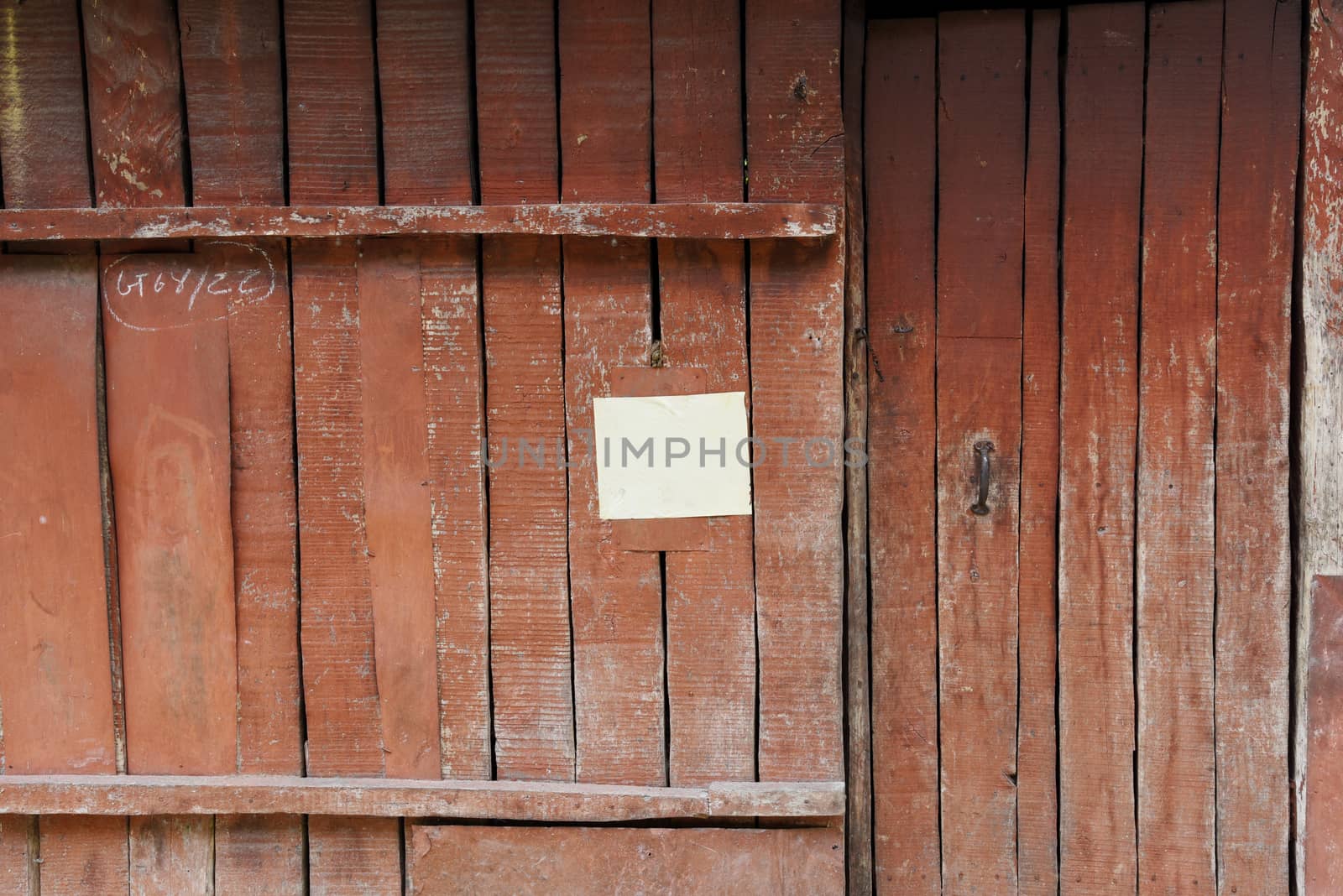 closed up the door, made from wooden